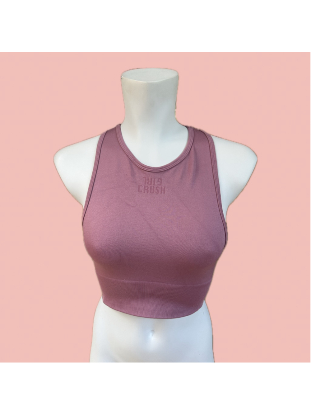 Girl Crush Purple / Pink Seamless Sports Bra Size L